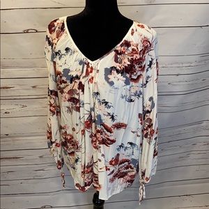 Beautiful Floral KORI blouse Size Med